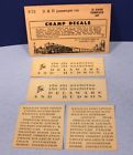 P-73 Champion Factory New Passenger Car Set Scale Champ Decals Vintage