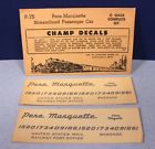 P-75 Champion Factory New Pere Marquette Passenger Car Set Scale Champ
