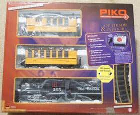 98111 Piko Large G Scale Rio Grande Mogul Steam Locomotive Passenger Starter Set