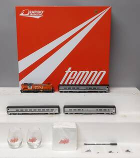 131503 Rapido Trains Via Rail Tempo Ho Gauge Diesel Train Set Ln/box