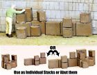 Ready Layout Stacked Cardboard Box Piles.....alot Grouped Boxes Delivery