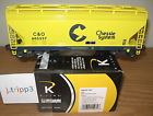 K6242-1251 Scale Chessie Train -line Center Aluminum Flow 2-bay Hopper