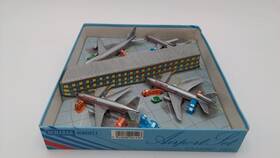 Schabak Modell 010280091496 914/9 1 600 Scale Souvenir Airport Set 4 Planes Diecast Of