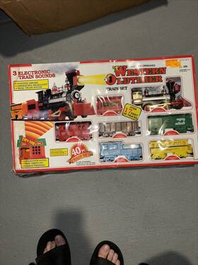 24404 Scientific Toys Ltd Vintage Western Old Timer Battery Operated Train Set In Original Box
