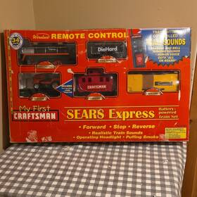 Sears 37060 Express Remote Control Battery Train Set 34pc Starter With Light And Smoke