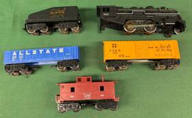 9616 Sears Vintage Allstate O Gauge #9616 3-car Electric Steam Train Set Complete Ln/box