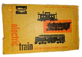 9628 Sears Roebuck & Company Vintage And Co. Allstate Electric Train Set In Original Box