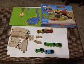 99507 Thomas The Tank Engine Circus Clickety Wood Track Complete 1 Car Missing Bonus