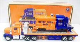 18416 Tmt Flatbed Truck With Non-powered Diesel Locomotive Ln/box