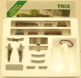 11429 Trix Minitrix N Gauge Steam Freight Starter Train Set Ln/box
