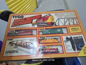 433087403 Tyco Rock Island Express Ho Starter Set Locomotive Cars Track Headlight