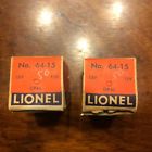 No.64-15 Unused X2 Bulb Opal Volt 12v Box Lionel Vintage .64-15 Rare 12 Lamps