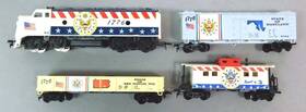 08752 Used Life-like Ho Train Set #08752 Spirit Of 76 W/box Ft76 With