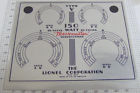 V-107d Lionel Watt Transformer Nameplate Sticker