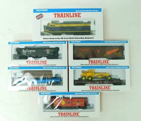 931-840 Walthers Used Ho Scale Wayfreight Trainline Santa Fe Diesel Freight Set With Boxes