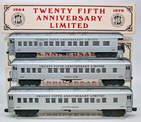 Tca25 Williams Tca Heavyweight Passenger Set 25th Anniversary 3 Cars O Gauge 1 48