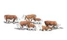 Woo2767 Woodland Scenics Hereford Cows Train Figures Scale 724771027676