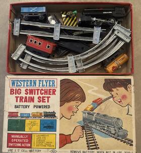 3029-2 Wrstern Flyer 7215 Vtg Western Big Switcher No. Locomotive Train Set Original Box