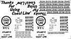 Wsm-68 Great Atlantic Coast Line Box Car Decals With The Thanks