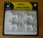 K-line By Lionel Scale Animal Pack Horses Figures 6-21611 Nip. Fixed Price $19.00.
