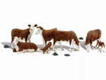 Woodland Scenics A2767 Train Figures Hereford Cows & Calf - New Pack. Fixed Price $28.49.