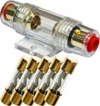 Imc Audio In-line 4/8 Gauge Agu Fuse Holder With (5) 60 Amp For Car. Fixed Price $11.48.