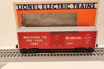 Lionel, O, 6-19900 New York Toy Fair 1987, Box Car, #19900, C-8, Ln/ob. Fixed Price $12.75.