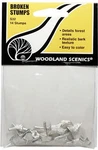 Woodland Scenics Model Railroad Landscape Broken Tree Stumps (castings) 14-PACK. Fixed Price $10.79.