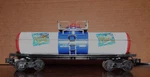 K-line Nestle' Single Dome Tank Car Pretzel Flipz Rd# 631901 O-27. Fixed Price $28.00.