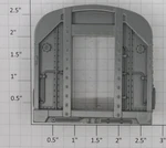 Lionel 2532-42 Unpainted Gray Vestibule End Without Inner Door. Fixed Price $5.00.