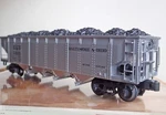 K-line Scale #K-623-1097 B&o Classic Die-cast Hopper #532001, Silver, New. Fixed Price $49.00.