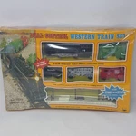Nos Vtg Battery Operated Dual Control Western Train Set Sealed Box Hong Kong. Fixed Price $50.15.