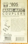 Kadee #805 (o Scale) All-metal Magnetic Knuckle Couplers -- 1 Pair. Fixed Price $6.49.
