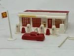 Plasticville #2807 Ho Gauge Vintage Gas Station, No Box, 97% Complete, Excellent. Fixed Price $14.99.