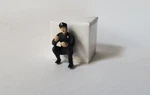 Arttista #1548 - Policeman Kneeling Taking Notes Scale Figure Model Trains. Fixed Price $10.50.