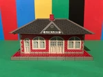 Marx Toys Model "girard" Train Station With Working Whistle. From 1950'S. Fixed Price $125.00.
