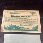 Champ Decals Ho Scale EH-81 Union Pacific Diesel Locomotive Set. Fixed Price $9.00.
