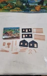 Plasticville & Rare Dark Grey House Under Construction 1624-100 Complete Ob. Fixed Price $49.95.