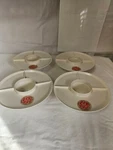 Vintage Han-d Snack Trays, Stackable, Divided Bachmann Bros Inc 1973. Fixed Price $15.00.