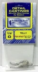 Builders O-SCALE/1:48 Figure Kit 7603 "telly" White Metal Standing Bald. Fixed Price $10.00.