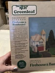Vintage Greenleaf Village Firehouse Bandstand Wood Kit Sealed # 8026 New 1990. Fixed Price $30.00.