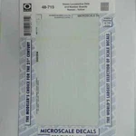 Microscale Decals: Data & Number Boards, Steam Locomotive, Railroad R.... Fixed Price $8.50.