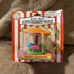 Amusement Park Mini Doll Merry Go Round Ride Train Scale. Fixed Price $9.00.