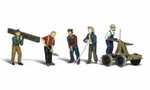 Scale Rail Workers (5) Five Men Woodland Scenics A2747. Fixed Price $34.40.