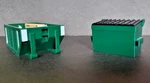 3D To Scale #50-235-GR 10 Yd. Roll Off Dumpster W/ Debris &. Fixed Price $18.00.
