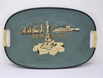 New York City Statue Of Liberty Sky Line Homma & Carroll Composite Serving Tray. Fixed Price $19.99.