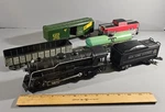 Marx Gauge 2-4-2 Steam Locomotive, New York Central Tender Plus Cars. Fixed Price $100.00.