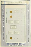 Microscale Decals #48-235 Up Loco Safety Plaques & B Unit Lettering For 87-523. Fixed Price $5.75.