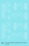 K4 Ho Scale Decals St. Louis Memphis And Southeastern 36 Ft Wood Boxcar White. Fixed Price $8.15.