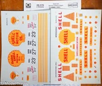 Microscale #48-576 Shell Oil Service Station Signs (1935 1960) 2 Sheets. Fixed Price $11.75.